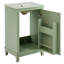 Petit meuble-lavabo de style moderne avec lavabo en céramique et 1 porte à fermeture douce-1622651537