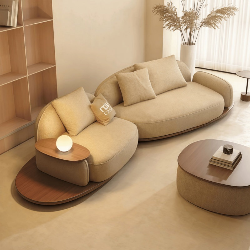 Canapé en tissu italien à design minimaliste, 4, H 30,31 po x l 147,64 po x P 62,99 po