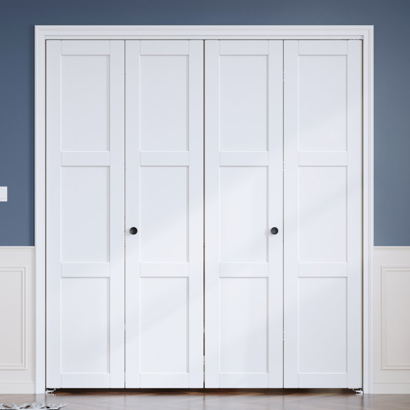 3-Lite Bi-Fold Door With Installation Hardware Kit, 4, 72" x 80.75"