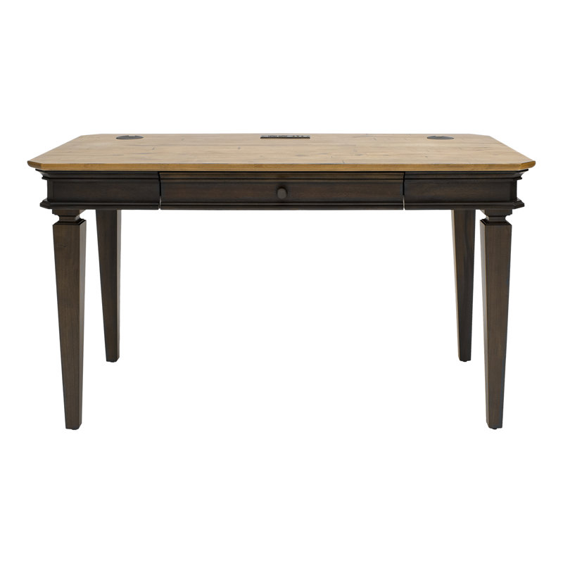 Arjunveer Writing Desk with Built-In Electrical Outlet