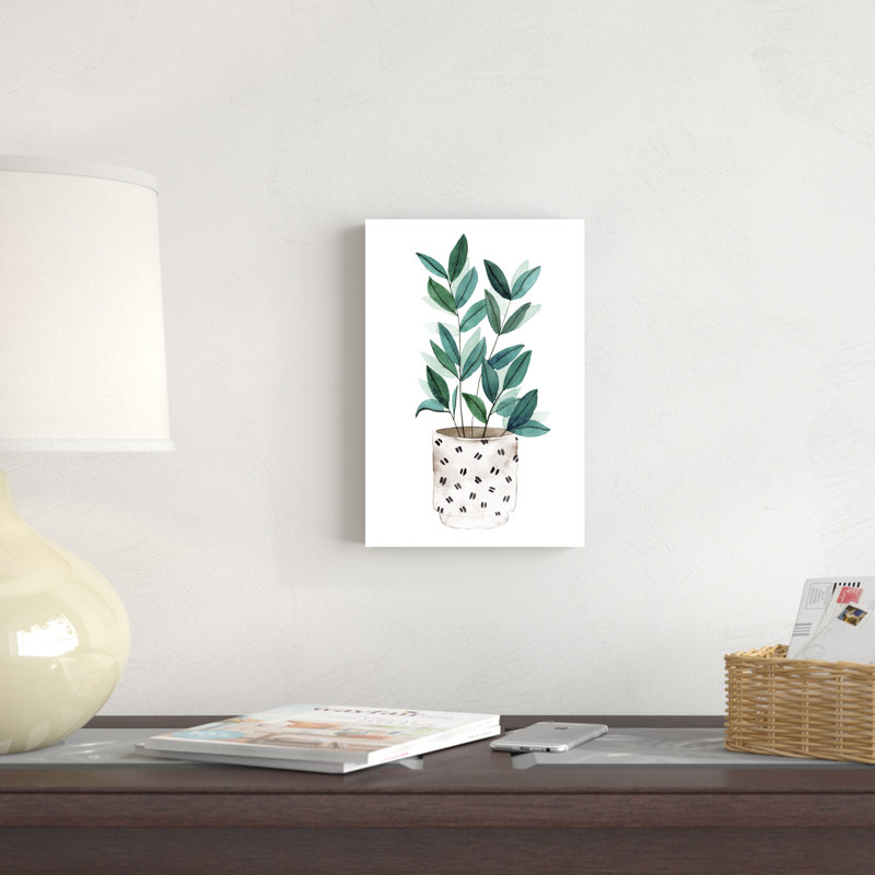 " Plant In A Pot I ", 12" H x 8" W x 1" D