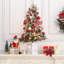 Arbre de Noël 3 pieds avec lumières DEL pré-éclairées, 78 lumières blanc chaud, base de Noël, décoration de Noël, 2 pièces