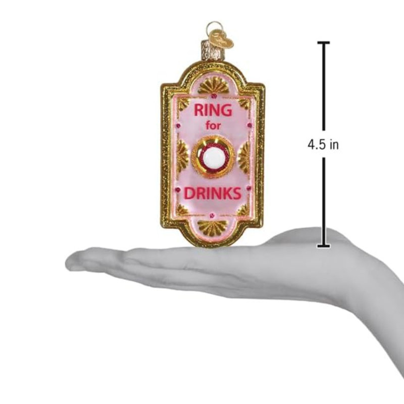 Ornement en verre soufflé, sonnette pour boissons