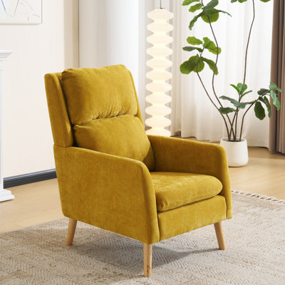 Upholstered Chenille Armchair