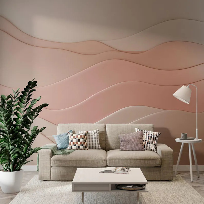 Soft Blush Flow, 114" L X 204" W