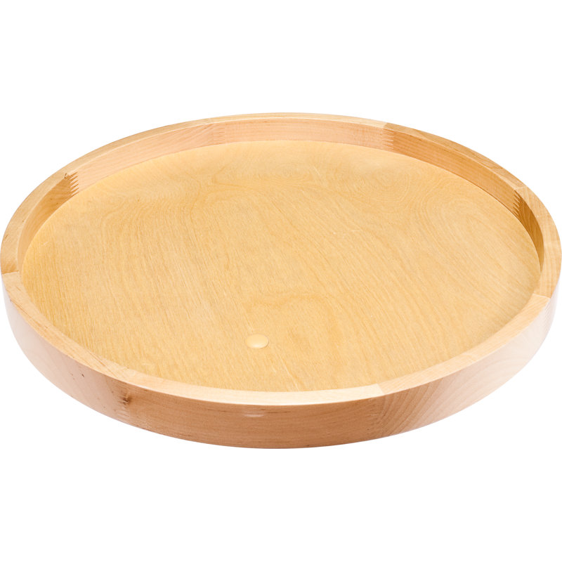 24" Round Wooden Lazy Susan with swivel, 3" H x 24" W x 24" D
