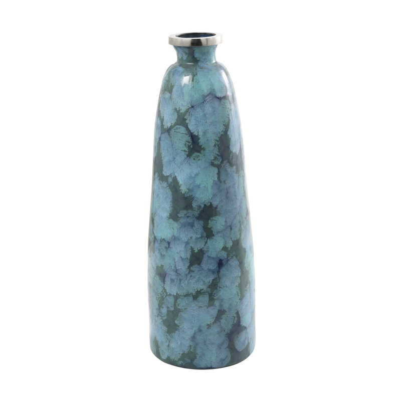 Handmade Glass Floor Vase, 29.5" H x 10" W x 10" D