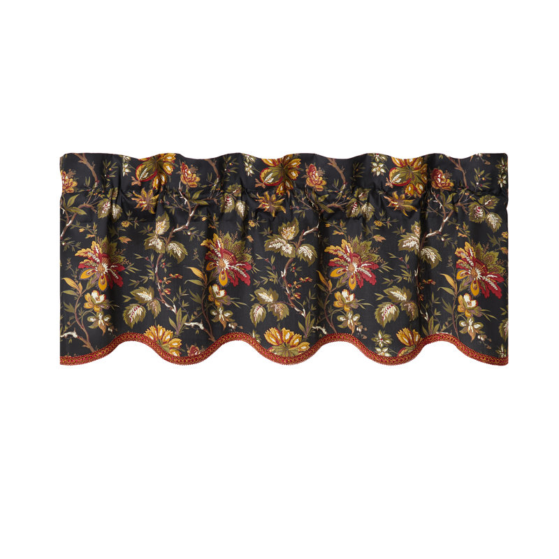 Waverly Felicite Noir 100% Cotton Sateen Valance