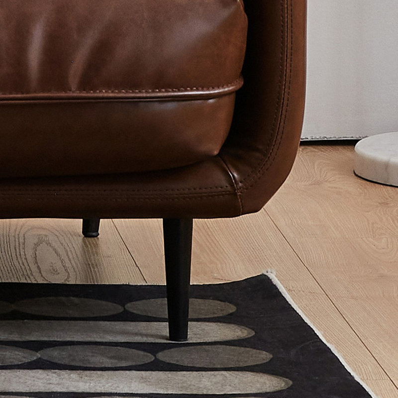 Brown Genuine Leather Modular Sofa cushion couch