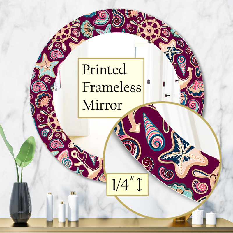 Miroir mural Costal Creatures 13, H 31,5 po x l po