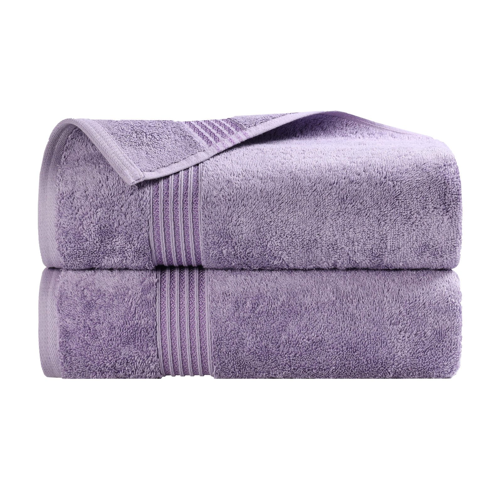 Oleg Egyptian Cotton Bath Sheet Set, Royal Purple, Bath Towels - 2 Pack