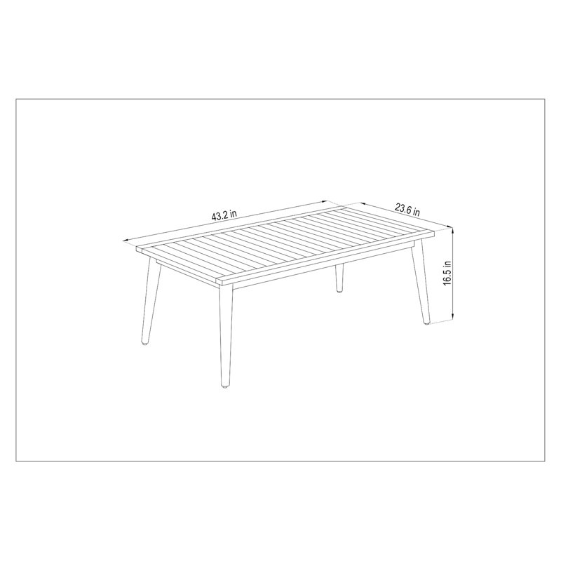 Azleigh Solid Wood Top Coffee Table