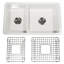 Nantucket Sinks 60/40 Dualmount Fireclay Sink Wellfleet-31OSW