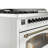 ILVE Nostalgie II Series 48 inch Dual Fuel Range with 5 Sealed Burners, Griddle, Frenchtop (Glass Door)-98196570-98196550
