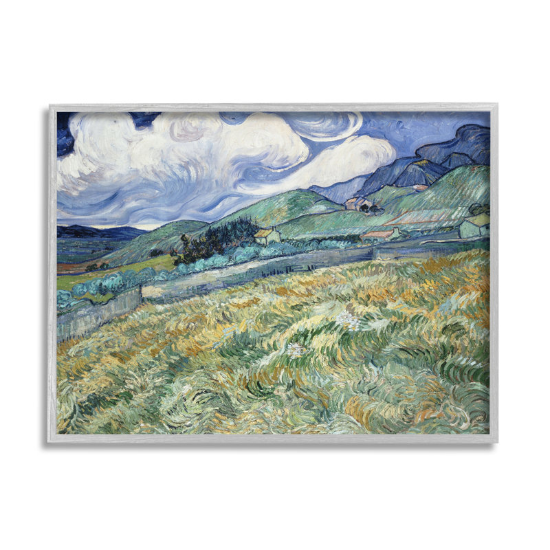 Stupell Industries Green Wheat Field Van Gogh, art de la giclée encadrée par Vincent Van Gogh, H 16 po x l 20 po x P 1,5 po