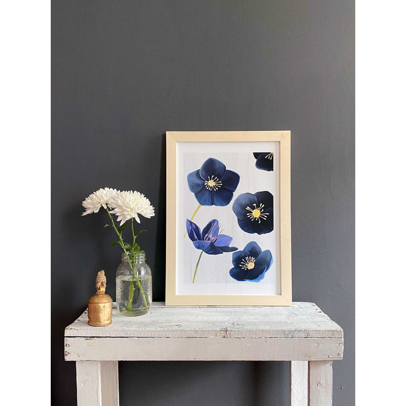 Black Hellebore Print, 11" H x 8.5" W, Snow