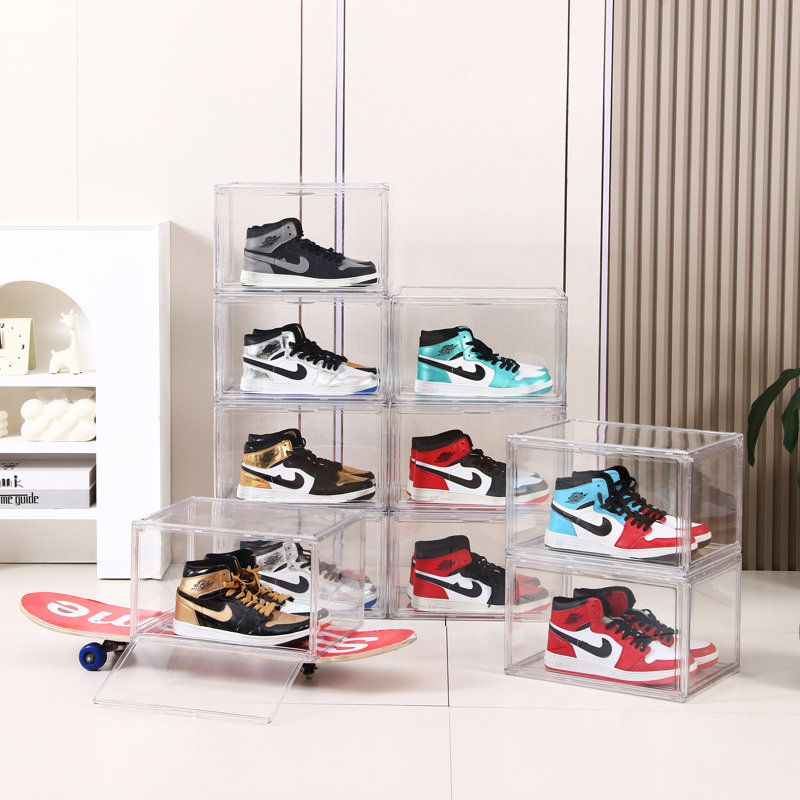 10 Stackable Shoe Storage Boxes Set