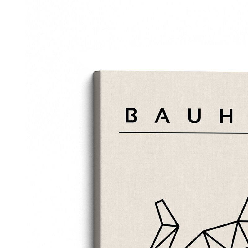 Chat géométrique Bauhaus 1923 roulé, Toile tendue, H 30 po x l 20 po x P 1,25 po