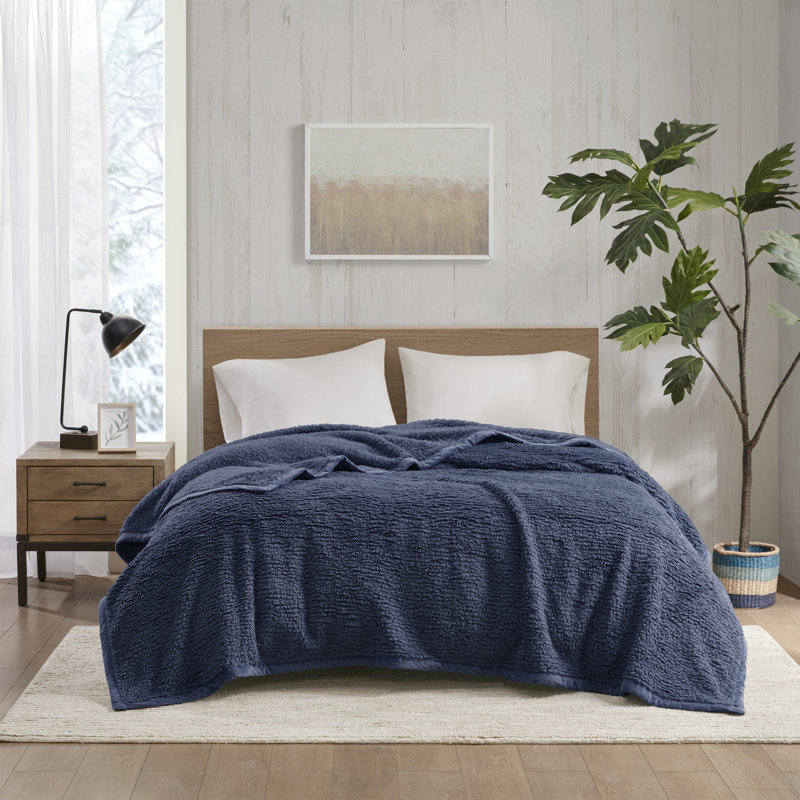 Très grande couverture Burber Cozy, Très grand, Bleu marine