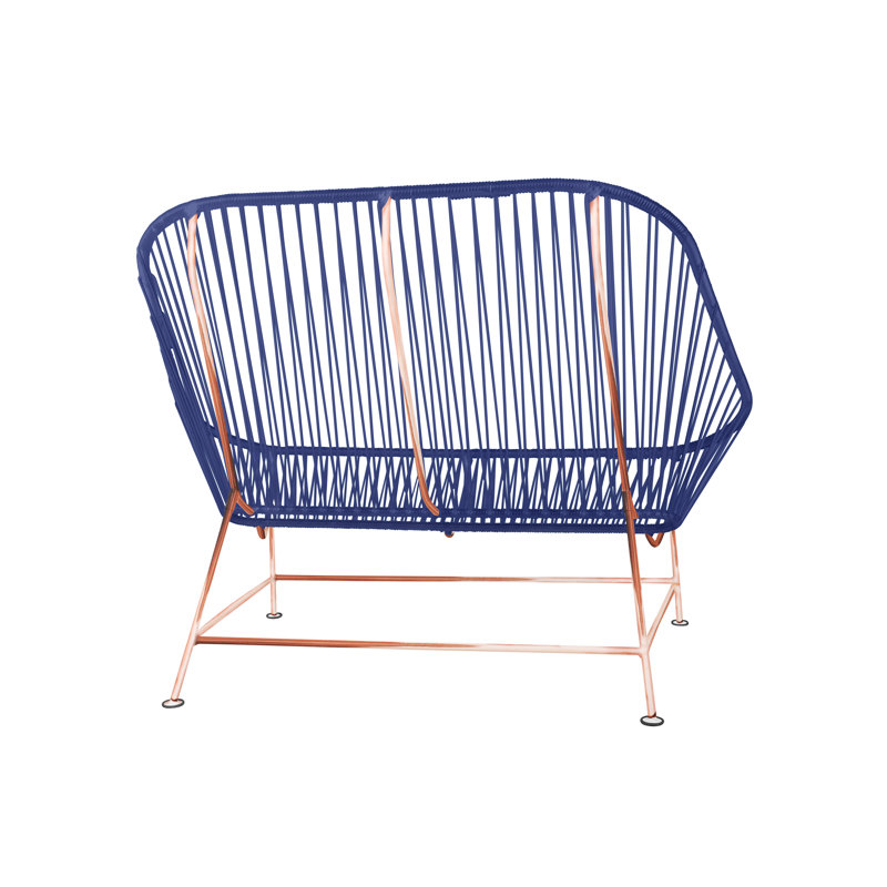 Causeuse InLove, Bleu profond / cuivre