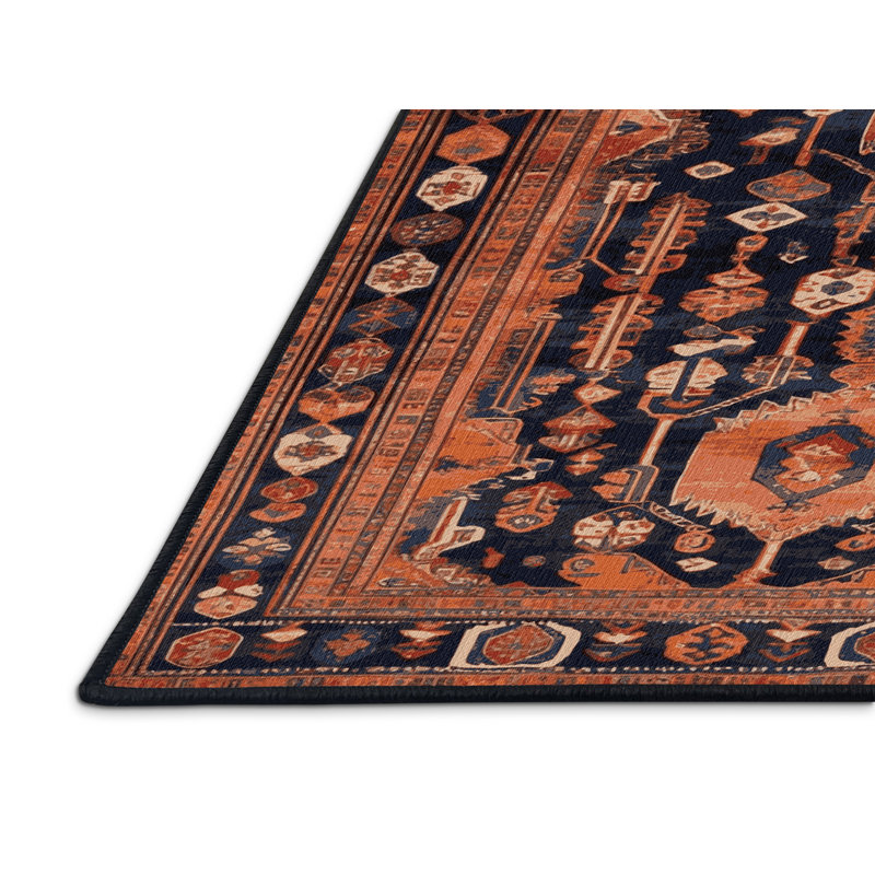 Tapis brun turc lavable à la machine, Rectangulaire 2 pi x 3 pi