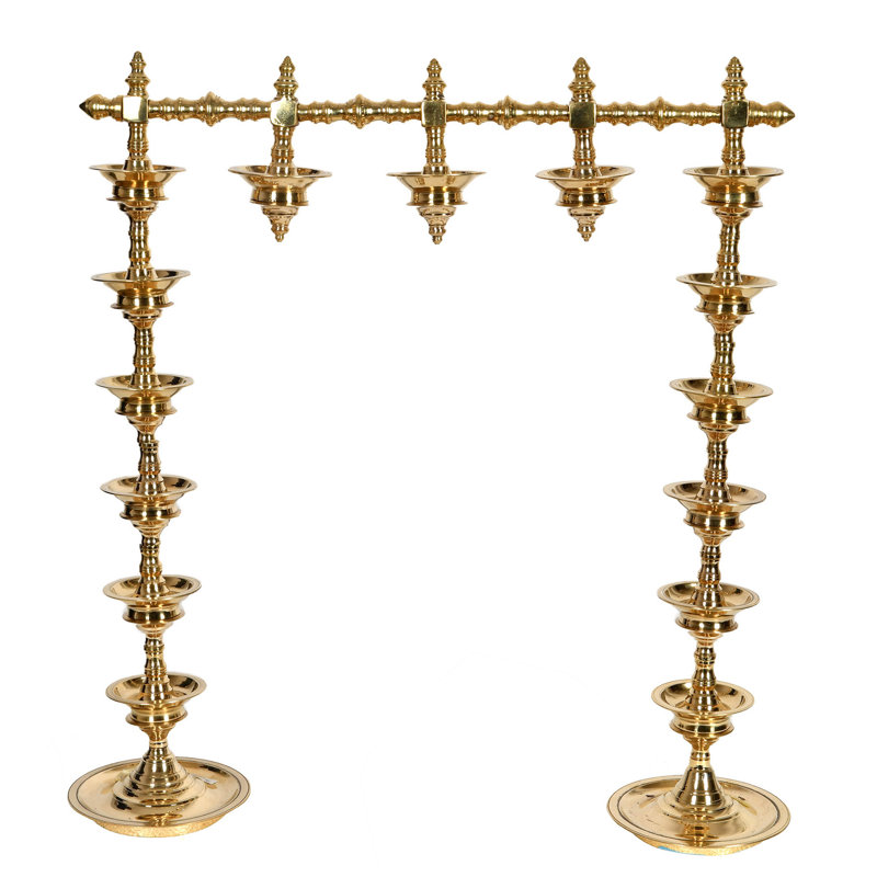 Lampe Puja traditionnelle de l'Inde du Sud