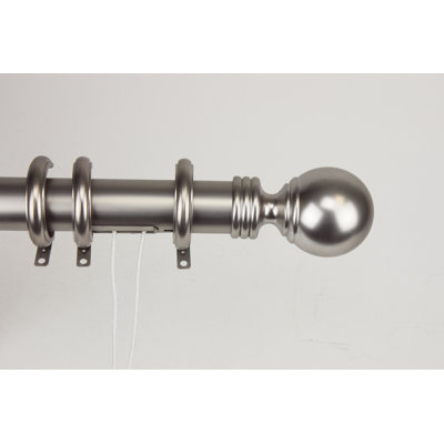 Lesher Steel Adjustable Single Curtain Rod
