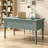 Modern Teal Five-drawer Solid Wood Writing Desk