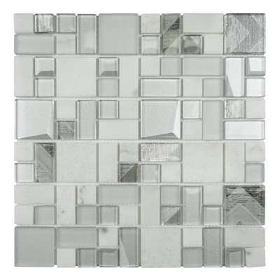 Kisor 12" x 12" Random Sized Glass Mosaic Wall Tile