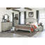 Lit California King de style ferme moderne, tête et pied de lit à lattes massives, mobilier de chambre en bois, 1 pièce-1441700236