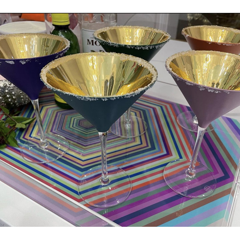 2,25 oz Cristal verre à martini, Rouge