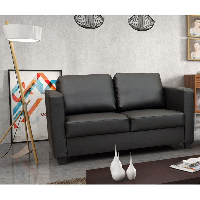 Cube 2 Seater Sofa Faux Leather