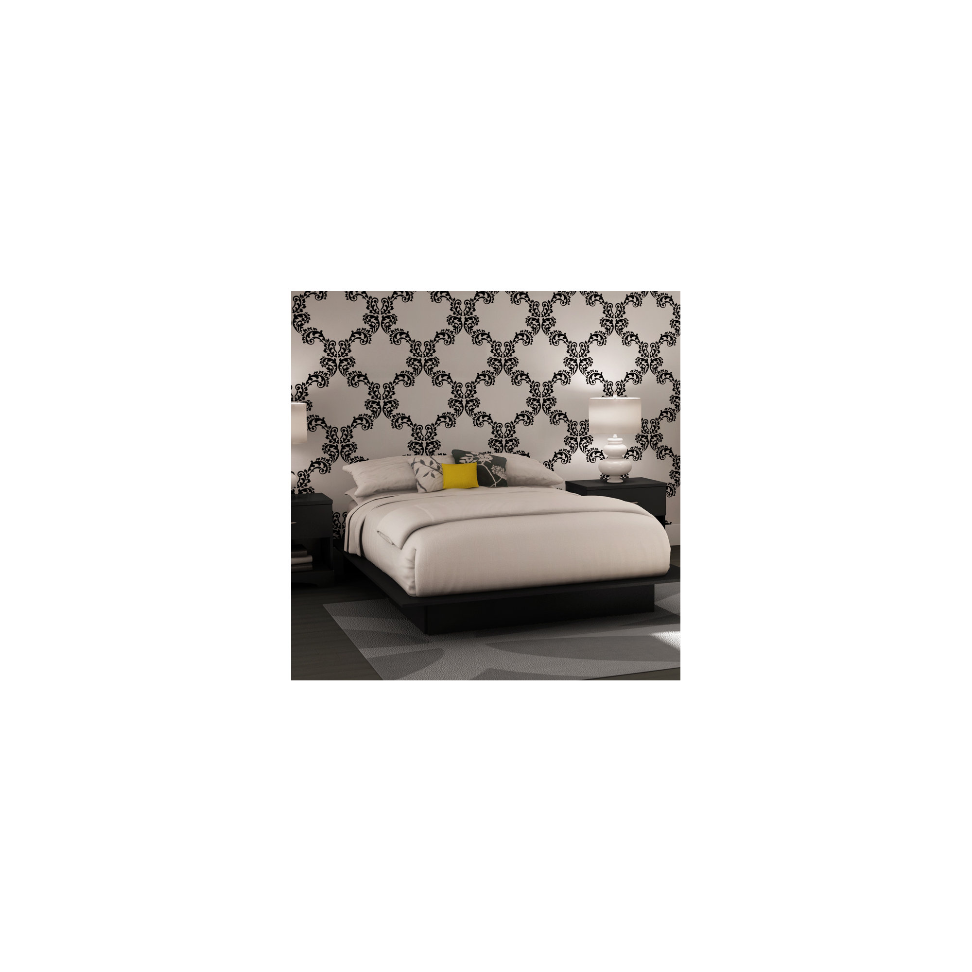 Step One Full/Queen Platform Bed, Black