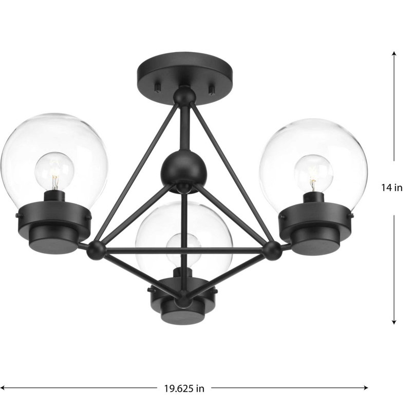 Cecere Glass Semi Flush Mount