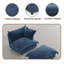 Upholstered Chenille Armchair With Footstool-1955314271