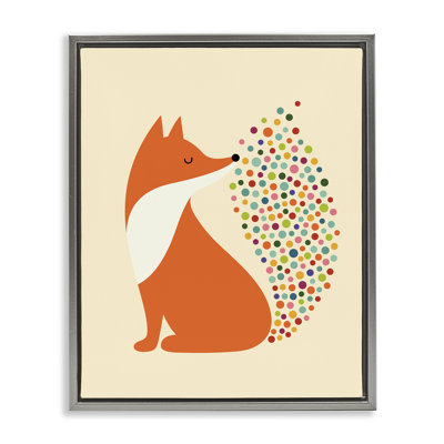 «Fox with Speckled Tail», art mural sur toile flottante, par Andy Westface