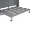 Grand lit escamotable mural avec armoires, gris