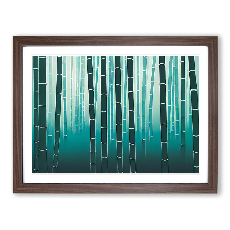 Intriguing Bamboo Forest - Framed Print, 34cm H x 46cm W x 2cm D, Walnut