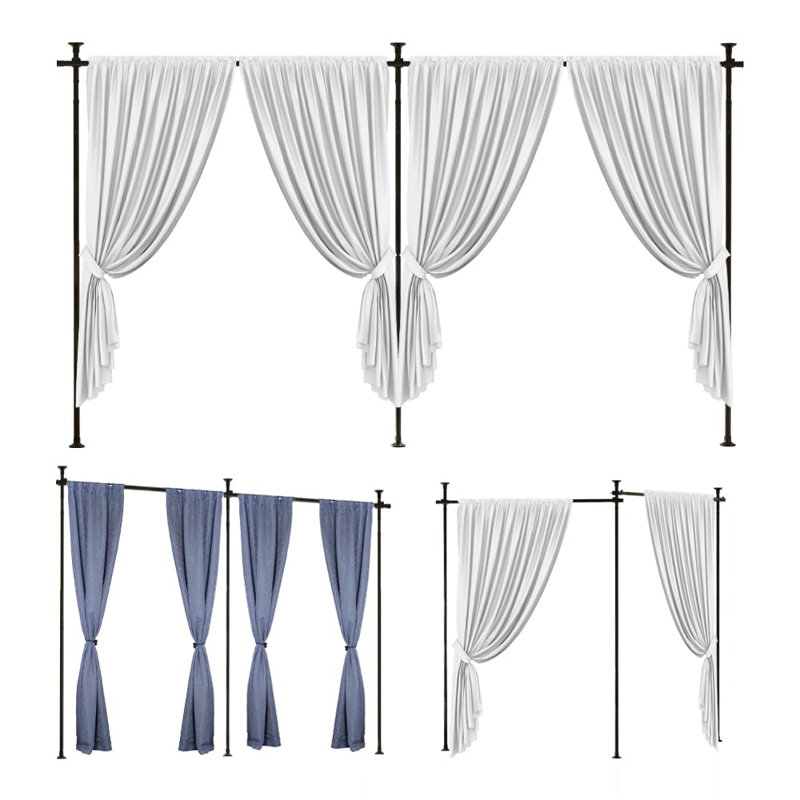Room Divider Curtain Rod, 300cm H x 290cm W x 2.54cm D