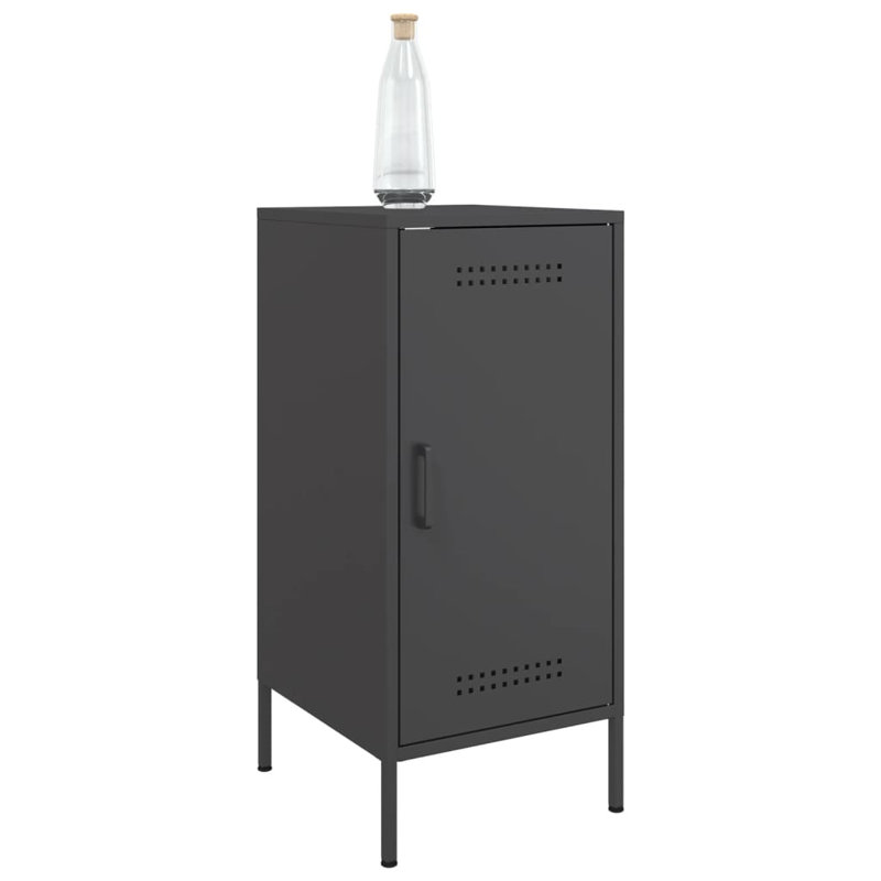 Amielle Steel Accent Cabinet, Black
