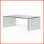 Table basse en verre cintré de 12 mm pour le salon - sans assemblage, conception translucide moderne