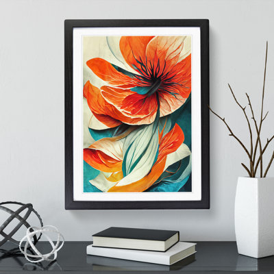 Modern Abstract Flowers No.4 - Framed Print