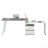 Rotating Multi-Positional Modern Desk, Grey