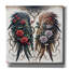 Toile épique «Wings and Roses White» par Rey Klimt, 12 po x 12 po-1161259653