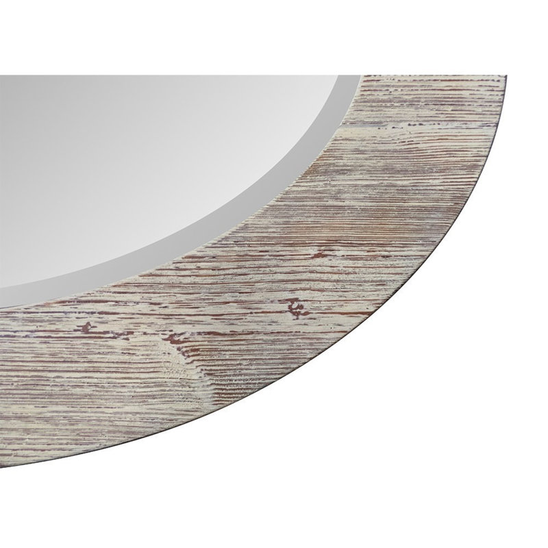 Miroir d'appoint mural Mayella, Finition blanc antique