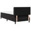 Lit sommier avec matelas Vidaxl noir 39,4 x 78,7 po en velours noir-121202866