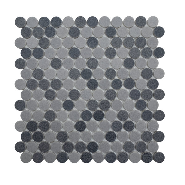 Gaia 0.9" x 0.9" Glass Penny Round Mosaic Wall & Floor Tile