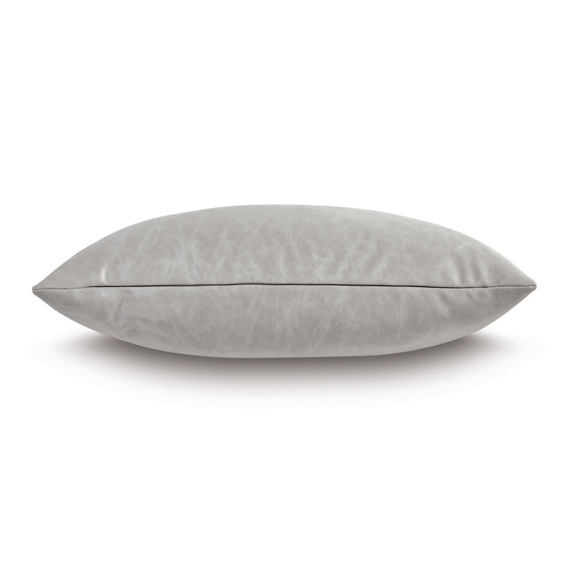 Nevin Lumbar Pillow Cover & Insert, 11"H x 21"W, Light Gray