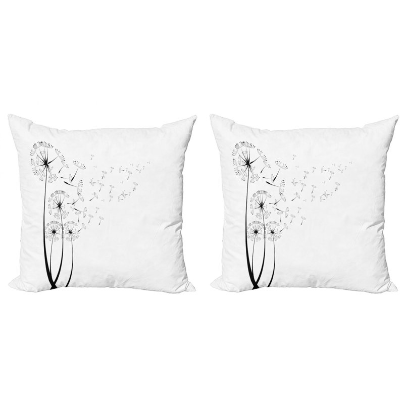 Floral Reversible Pillow Cover, 24" x 24"