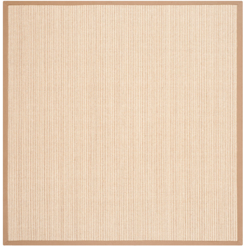 Tapis en sisal de fibres naturelles nazi avec latex, Carré de 6 pi